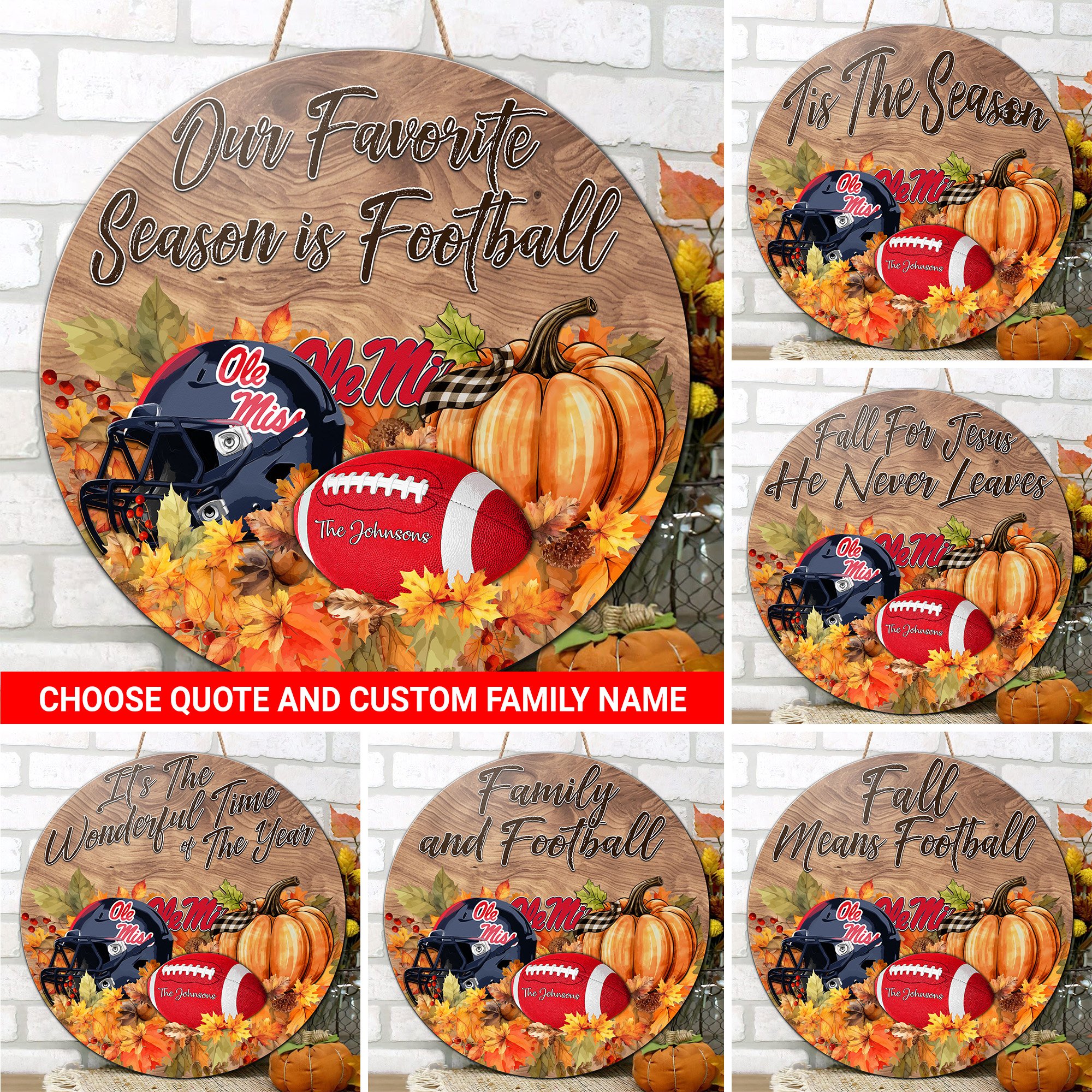 Ole Miss Rebels Shape Wooden Sign Custom Your Family Name And Choose Your Quotes, Sport Sign, Sport Gifts For Fan, Home Decorations EHIVM-59971